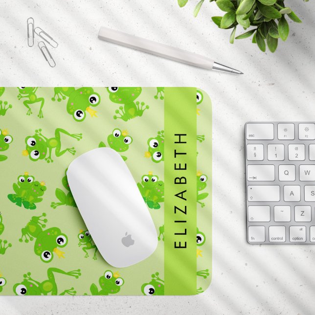 Froschmuster, grüne Frösche, Froschprinz, Ihr Name Mousepad (Von Creator hochgeladen)