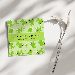 Froschmuster, Kinderspielzentrum, Aktivitätszentru Quadratische Visitenkarte