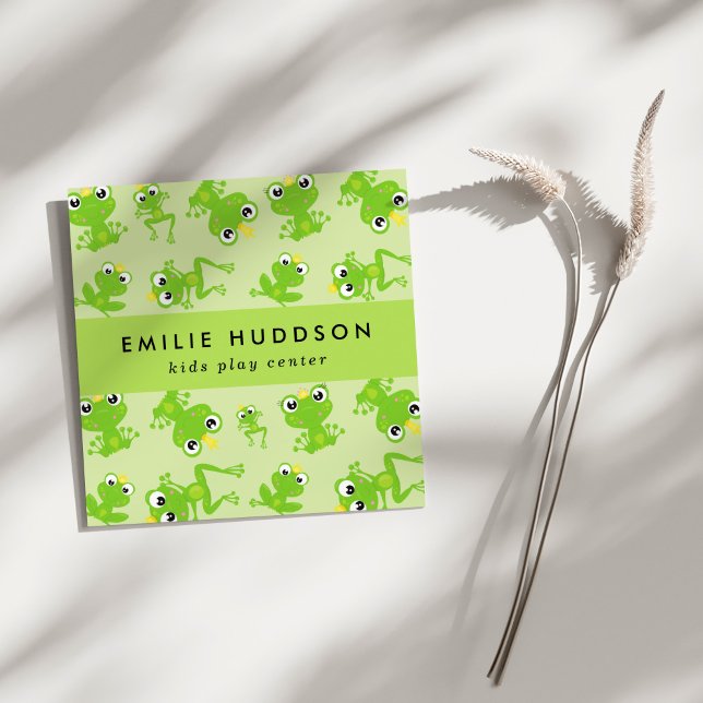 Froschmuster, Kinderspielzentrum, Aktivitätszentru Quadratische Visitenkarte (Von Creator hochgeladen)