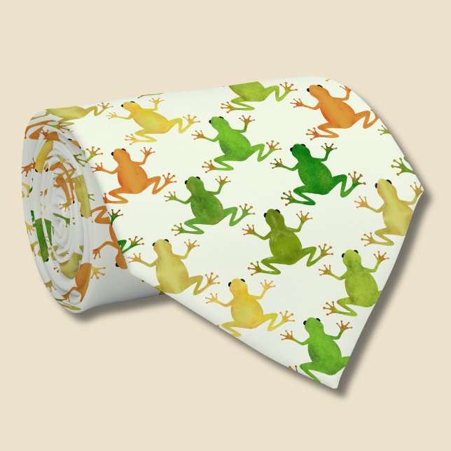 Froschmuster Krawatte (Frog pattern tie)
