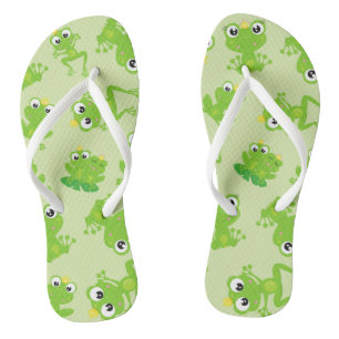 Froschmuster, Niedliche Frösche, grüne Frösche, Fr Flip Flops