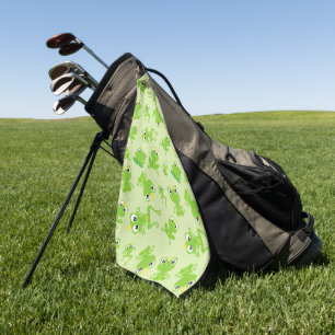 Froschmuster, Niedliche Frösche, grüne Frösche, Fr Golfhandtuch