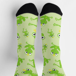 Froschmuster, Niedliche Frösche, grüne Frösche, Fr Socken