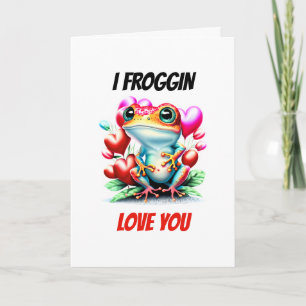 Froschpistolen Frogin Liebe niedlicher Froschpuf Feiertagskarte