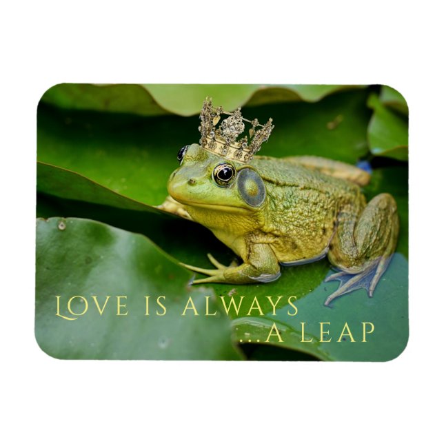 Froschprinz auf Lily Pad Magnet (Horizontal)