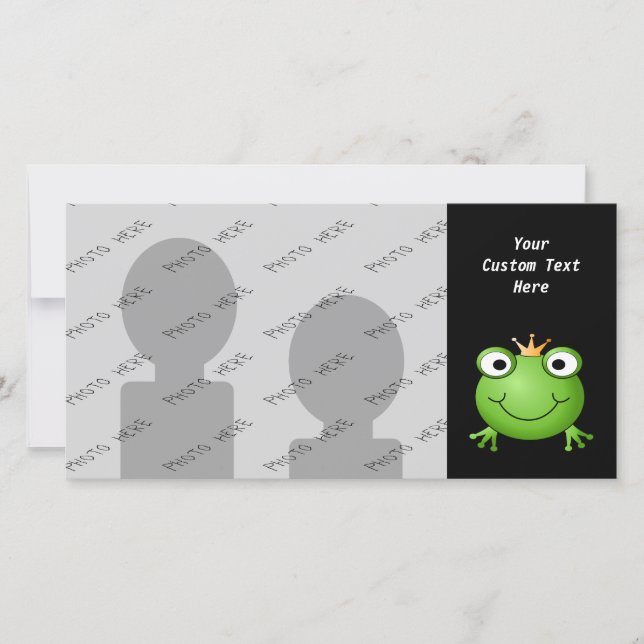 Froschprinz. Frosch lächeln mit einer Krone. (Vorderseite)