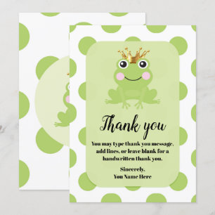 Froschprinz-Geschichtenbuch-Babyshower-Dankeschön Einladung