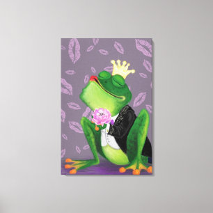 Froschprinz Kissy Valentine's Day Leinwand