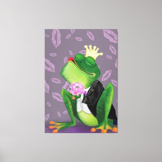 Froschprinz Kissy Valentine's Day Leinwand (Vorderseite)