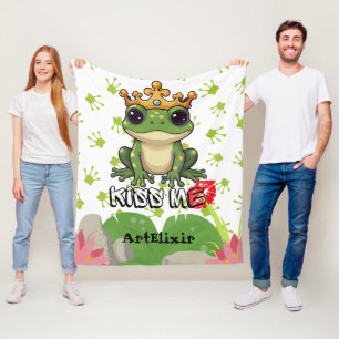 Froschprinz, küss mich drucken fleecedecke