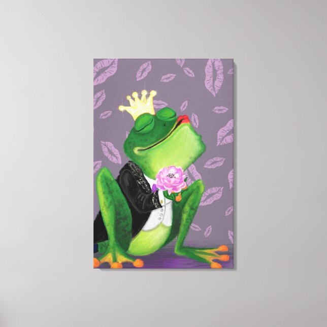 Froschprinz Leinwanddruck Spaß (Vorderseite)