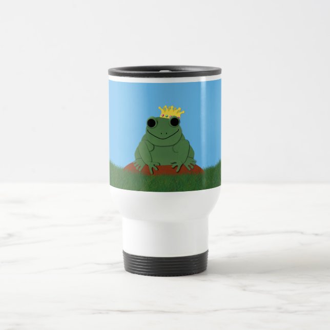 Froschprinz mit Krone Reisebecher (Mittel)