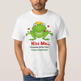 Froschprinz mit Kuss mir Text Männer im Shirt
