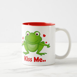 Froschprinz mit Kuss mir Text Tasse