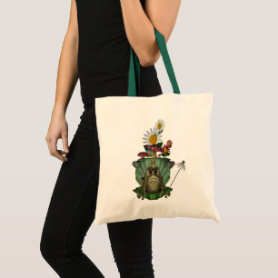 Froschprinzessin auf Throne Niedlich Tote Bag Tragetasche