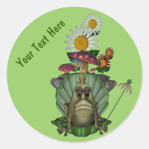 Froschprinzessin auf Throne Niedlicher Aufkleber