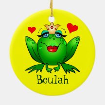 Froschprinzessin Cartoon Frösche Ornament