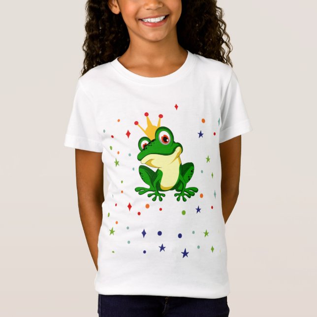 Froschprinzessin. Cartoon Märchen. Niedliche T-Shirt (Vorderseite)