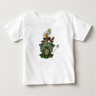 Froschprinzessin Pilze Blumen Baby T-shirt