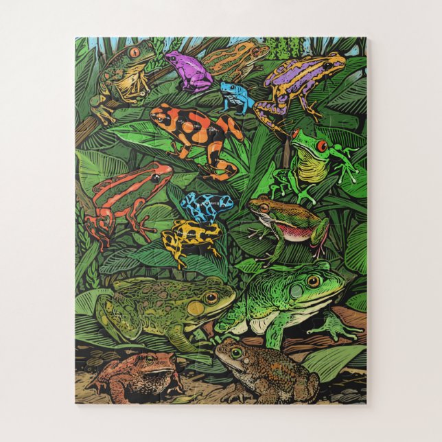 Froschpuzzle leicht puzzle (Vertikal)