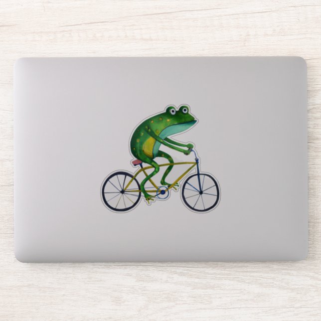 Froschradfahrer Aufkleber (Computer)