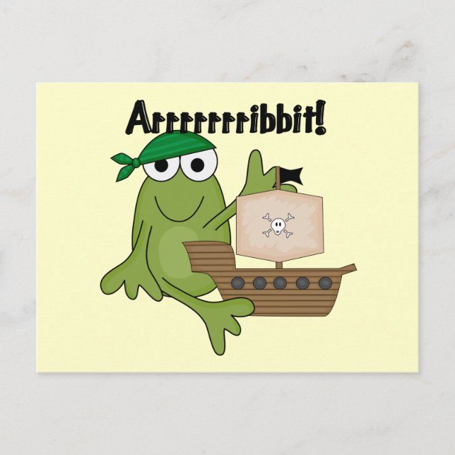 Froschraub-Piratenhemden und Geschenke Postkarte (Vorderseite)