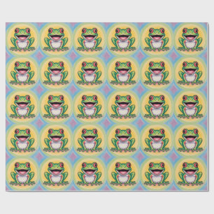 Froschs sanftes Lächeln Geschenkpapier