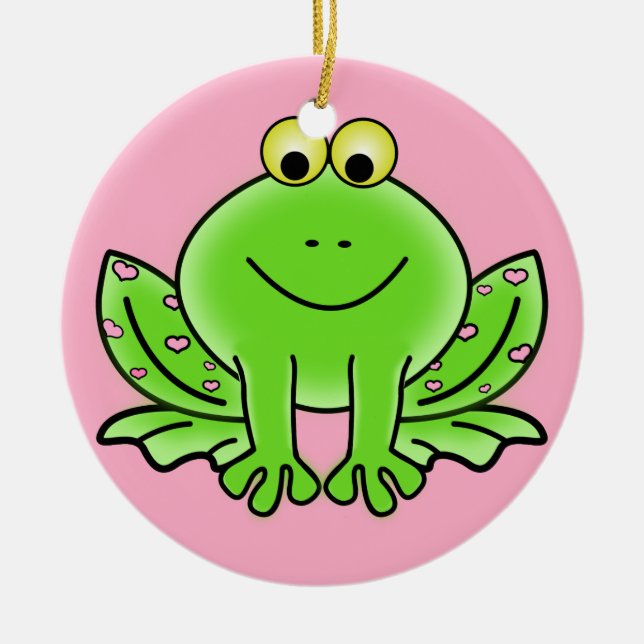 Froschschschmuck Keramikornament (Vorne)