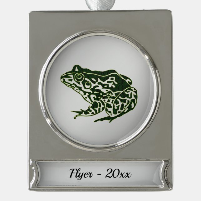 Froschsilber Name und Jahr Banner-Ornament Silber (Vorderseite)