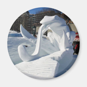 Froschskulptur, Quebec, Kanada Magnet