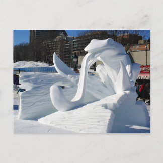 Froschskulptur, Quebec, Kanada Postkarte