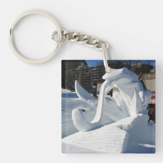 Froschskulptur, Quebec, Kanada Schlüsselanhänger