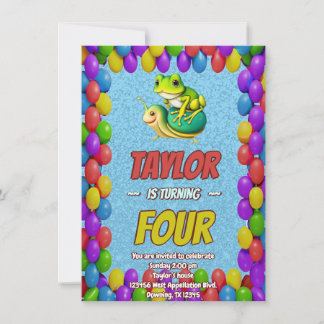 Froschsnail Personalisiert Geburtstag Einladung Ki