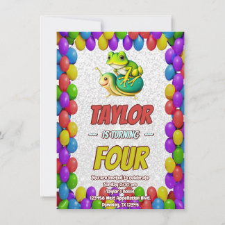 Froschsnail Personalisiert Geburtstag Einladung Ki