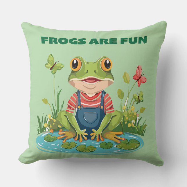 Froschspass Kissen (Vorderseite)