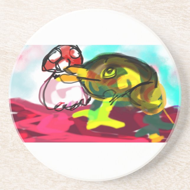 Froschspielspass Getränkeuntersetzer (Vorne)