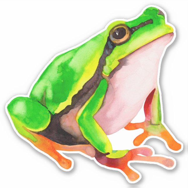 Froschsticker Aufkleber (Vorderseite)