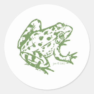 Froschsticker Runder Aufkleber