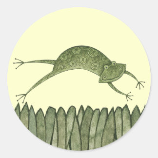 Froschsticker Runder Aufkleber