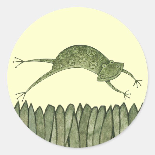 Froschsticker Runder Aufkleber (Vorderseite)