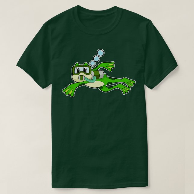 Froschtaucher Sauerstoffflasche T-Shirt (Design vorne)
