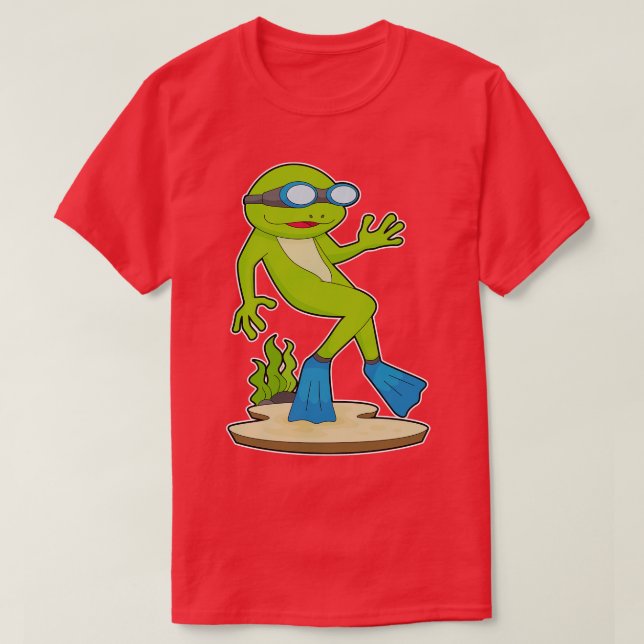 Froschtaucher Schwimmbrille T-Shirt (Design vorne)