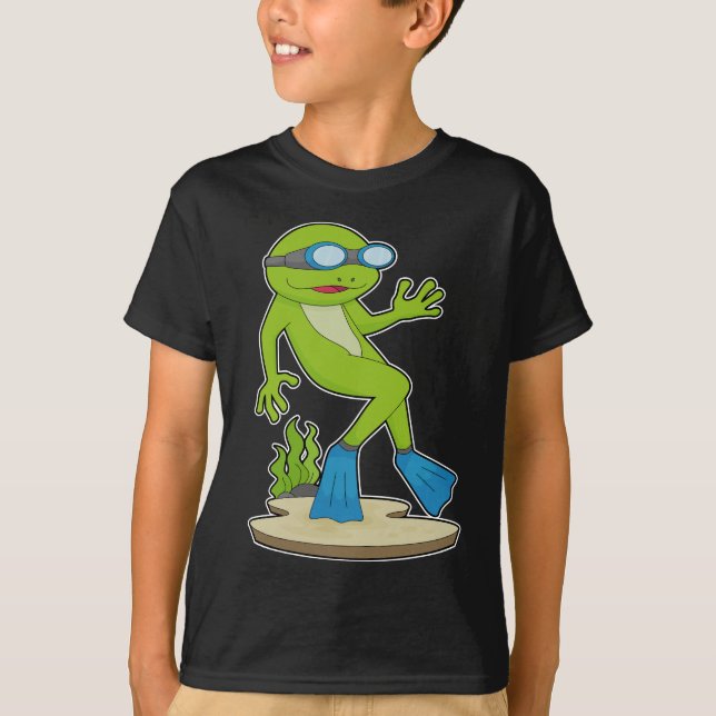 Froschtaucher Schwimmbrille T-Shirt (Vorderseite)