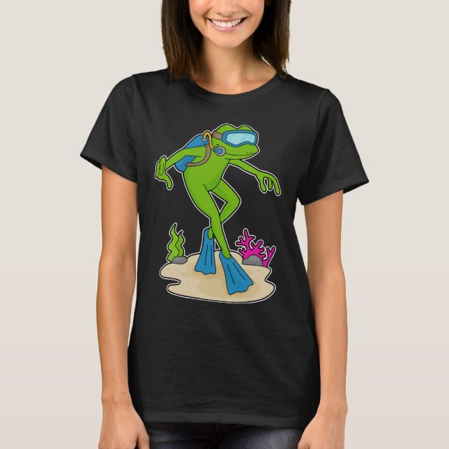 Froschtaucher Schwimmflossen T-Shirt (Vorderseite)