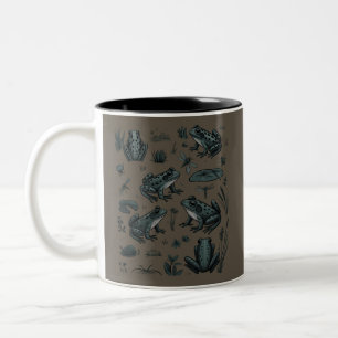 Froschteich Leben Vintage Botanisches Geschenk Fro Zweifarbige Tasse