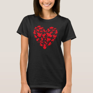Froschtierherz-Frosch-Valentinstag T-Shirt