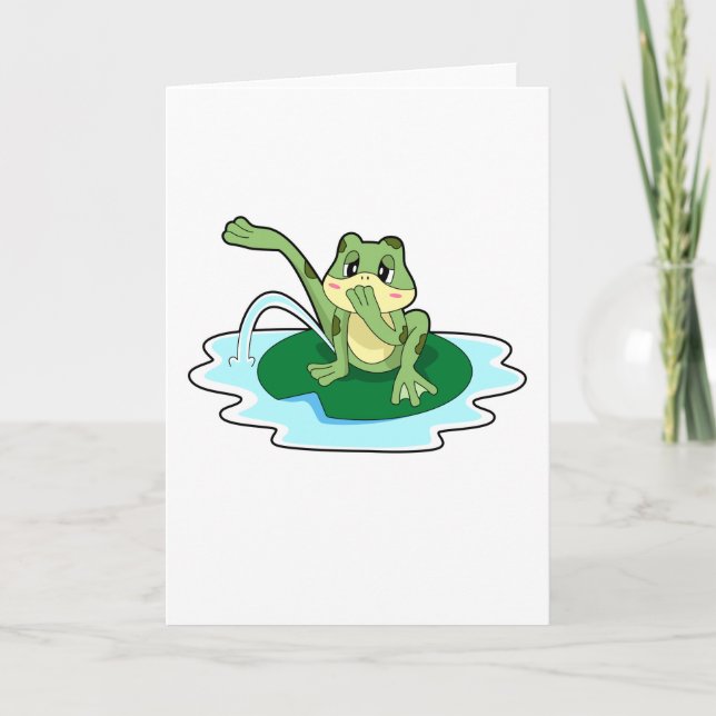 Froschtoilette Karte (Vorderseite)