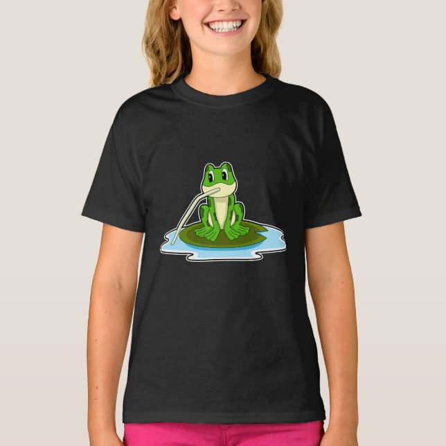 Froschwasser Trinkstrohhalm T-Shirt (Vorderseite)