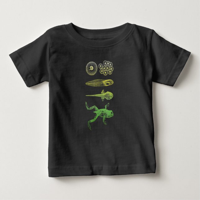 Froschzange Metamorphose Lebenszyklus Biologie Baby T-shirt (Vorderseite)