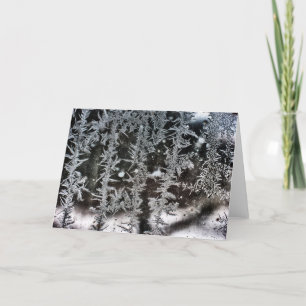 Frost auf Fenster Feiertagskarte